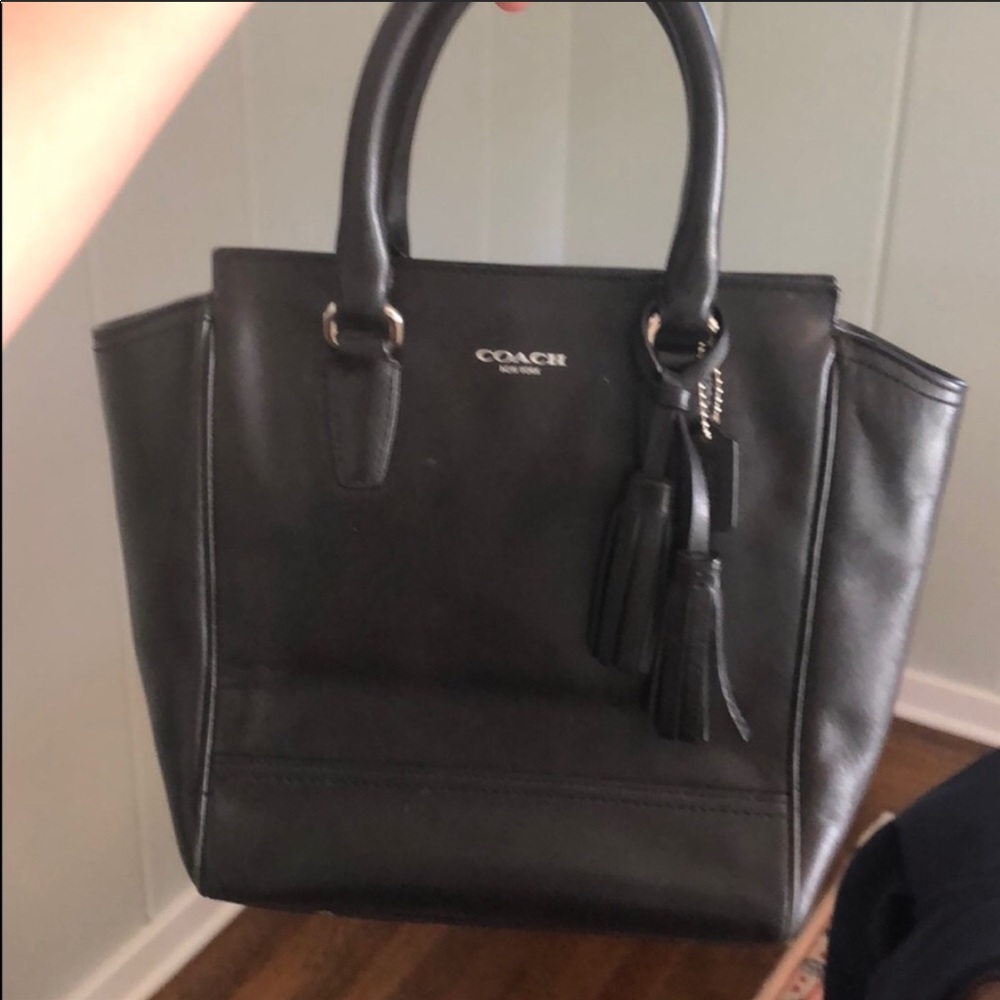 Coach black purse. Includes long strap!